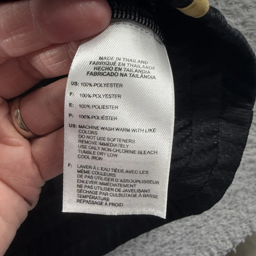 Adidas Track Jacket Mens XL Tall Full Zip Hooded Black Gold Sweater